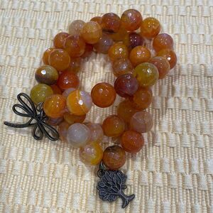 Beaded bracelet Lg stone